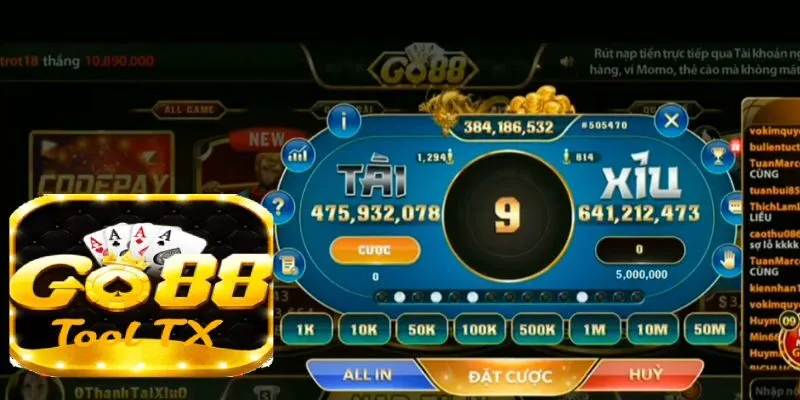 Go88 là phần mềm hack tài xỉu online có độ chính xác cao nhất hiện nay